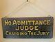Sign Country Court House Attorney Lawyer Barrister Justice Judge Jury Legal Antq