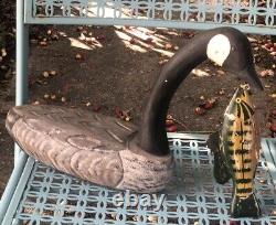 Signed Dated 1954 Antique vintage old wooden Canadian Goose duck hunting decoy