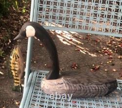 Signed Dated 1954 Antique vintage old wooden Canadian Goose duck hunting decoy