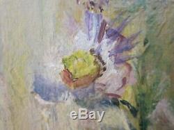 Signed Old/antique Oil Painting Still Life Of Flowers In Jug, Daisies