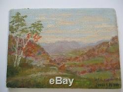Small Gem Oil Painting Frederick Miner Antique Early Old California Landscape