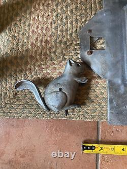 Squirrel advertising metal mold antique old nutcracker sign counter display