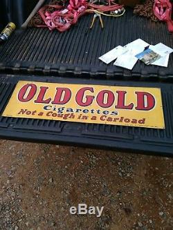 Super nice rare 3 feet long Vintage antique old gold cigarette sign metal sign