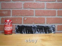 TO ELEVATOR ARROW Original Old Porcelain Sign Gray & Black Industrial Hardware