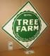 Tree Farm Diamond Shaped Wooden 30.5 X 30.5 Big & Old & Vintage & Original