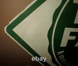 TREE FARM Diamond Shaped WOODEN 30.5 X 30.5 BIG & OLD & VINTAGE & ORIGINAL