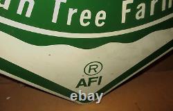 TREE FARM Diamond Shaped WOODEN 30.5 X 30.5 BIG & OLD & VINTAGE & ORIGINAL