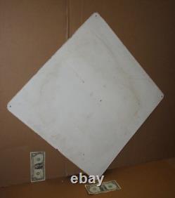 TREE FARM Diamond Shaped WOODEN 30.5 X 30.5 BIG & OLD & VINTAGE & ORIGINAL