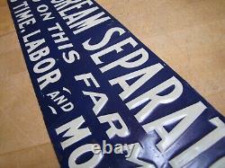 TUBULAR CREAM SEPARATOR Antique Advertising Sign Embossed Tin Farm Feed Seed Ad