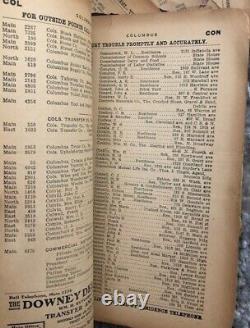 Telephone Directory Book April 1910 Central Union Bell Used Falling Old Antique