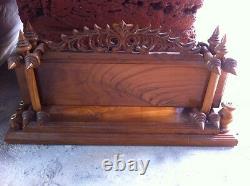 Thai Old Vintage Luxury Wood Classic Home Office Shop Sign Advertise Furniture