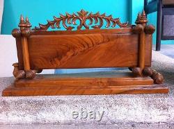 Thai Old Vintage Luxury Wood Classic Home Office Shop Sign Advertise Furniture