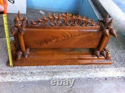 Thai Old Vintage Luxury Wood Classic Home Office Shop Sign Advertise Furniture
