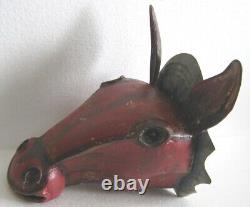 Tin Iron Horse Head Trade Store Display Advertisement Sign Wall Hanging