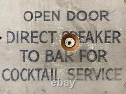 Unusual Antique Old 1920s Prohibition Speakeasy Secret COCKTAIL Bar Wood Sign