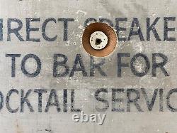 Unusual Antique Old 1920s Prohibition Speakeasy Secret COCKTAIL Bar Wood Sign