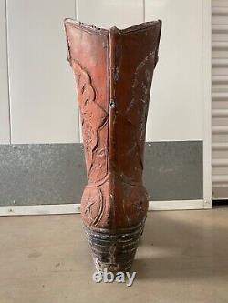 Unusual Vintage Old Huge Big Cowboy Boot Western Store Display Sign, WOW