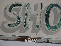 VINTAGE HAND PAINTED 2-SIDED NC WOOD GUN SHOP/STORE SIGN! MUSKET! 3' x 2'! OLD