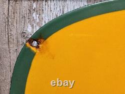 VINTAGE JOHN DEERE PORCELAIN SIGN 30x19 OLD FARM TRACTOR EQUIPMENT SERVICE SHOP