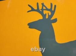 VINTAGE JOHN DEERE PORCELAIN SIGN 30x19 OLD FARM TRACTOR EQUIPMENT SERVICE SHOP