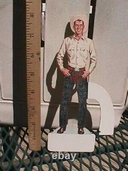 VINTAGE Lee Riders Cowboy jean overalls die cut stand up sign NOS