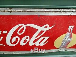 VINTAGE Old Antique 1949 COCA COLA SODA DRINK SIGN SILHOUETTE BOTTLE