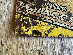 VTG 1930'S UNION LEADER SMOKING TOBACCO ADVERTISING SIGN TIN EAGLE Old Antique