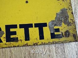 VTG 1930'S UNION LEADER SMOKING TOBACCO ADVERTISING SIGN TIN EAGLE Old Antique