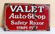 Valet Auto Strop Razor Antique Vintage Advt Tin Enamel Porcelain Sign Board Old