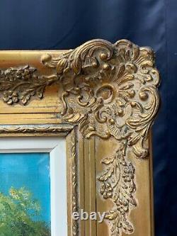 Very Large Old Vintage Oil Painting, Ornate Frame