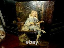 Very Old Antique Oil Paintings On Wood Panel