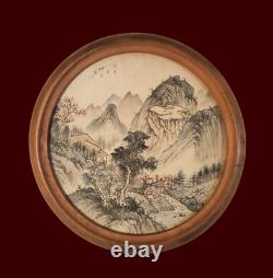 Very Old Chinese Hand Painted Woven Silk Paper Signed & Stamped