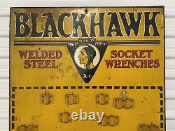 Very RARE Antique Old 1926 FORD Automobile BLACKHAWK Wrenches Milwaukee SIGN