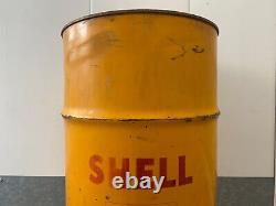 Very RARE Antique Old SHELL Petroliana Oil Drum Super Gear Lubricant, 1940s