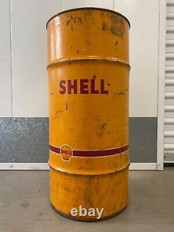 Very RARE Antique Old SHELL Petroliana Oil Drum Super Gear Lubricant, 1940s