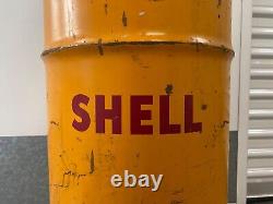 Very RARE Antique Old SHELL Petroliana Oil Drum Super Gear Lubricant, 1940s
