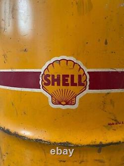 Very RARE Antique Old SHELL Petroliana Oil Drum Super Gear Lubricant, 1940s