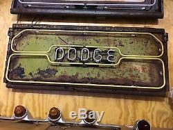 VinTage Original DODGE Truck Pickup NEON TAILGATE Sign GAS OIL AnTiQuE ArT OLD