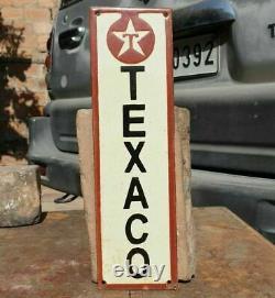 Vintage 1930's Old Antique Rare Miniature Texaco Oil Porcelain Enamel Sign Board