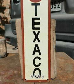 Vintage 1930's Old Antique Rare Miniature Texaco Oil Porcelain Enamel Sign Board