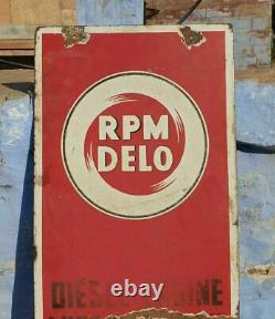 Vintage 1930's Old Antique Very Rare Caltex Oil Adv. Porcelain Enamel Sign Board