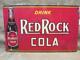 Vintage 1939 Double Sided Red Rock Cola Sign Antique Old Beverage Soda 9430