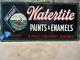 Vintage 1950 Watertite Paint Embossed Sign Antique Old Store Hardware 9534
