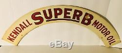 Vintage 1950s Kendall Super B Motor Oil Arch Sign New Old Stock Antique Rare