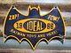 Vintage 1966 Ideal Porcelain Sign Old 12 Bat Shaped Cartoon Childs Toy Hero Pow