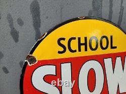 Vintage 7up Porcelain Sign Old 40 School Guard 7up Soda Beverage Cola Drink