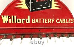 Vintage Antique 1920's 30's Willard Battery Old Original Metal Automotive Sign