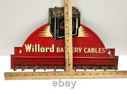 Vintage Antique 1920's 30's Willard Battery Old Original Metal Automotive Sign