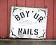 Vintage Antique Beauty Shop Sign Nails Wigs Hair Wood Trade Sign Old Folk Art