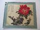 Vintage Antique Fine Old Chinese Scholar Peony Painting Scroll Signed Floral